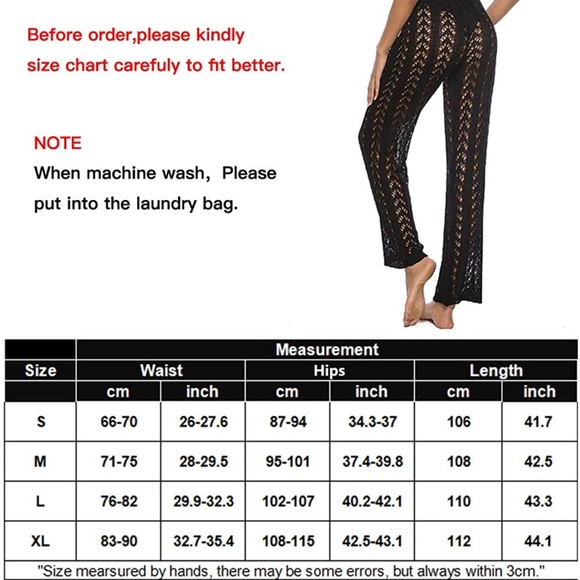 Crochet Net Hollow Out Beach Pants Sexy Swimsuit Cover Up Pants 🍄 - Picture 10 of 10